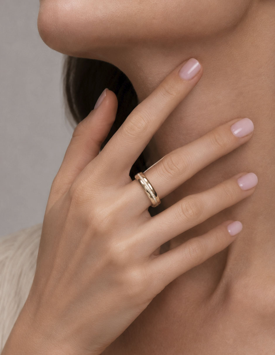 Churumbela de oro 14 k diamante 4