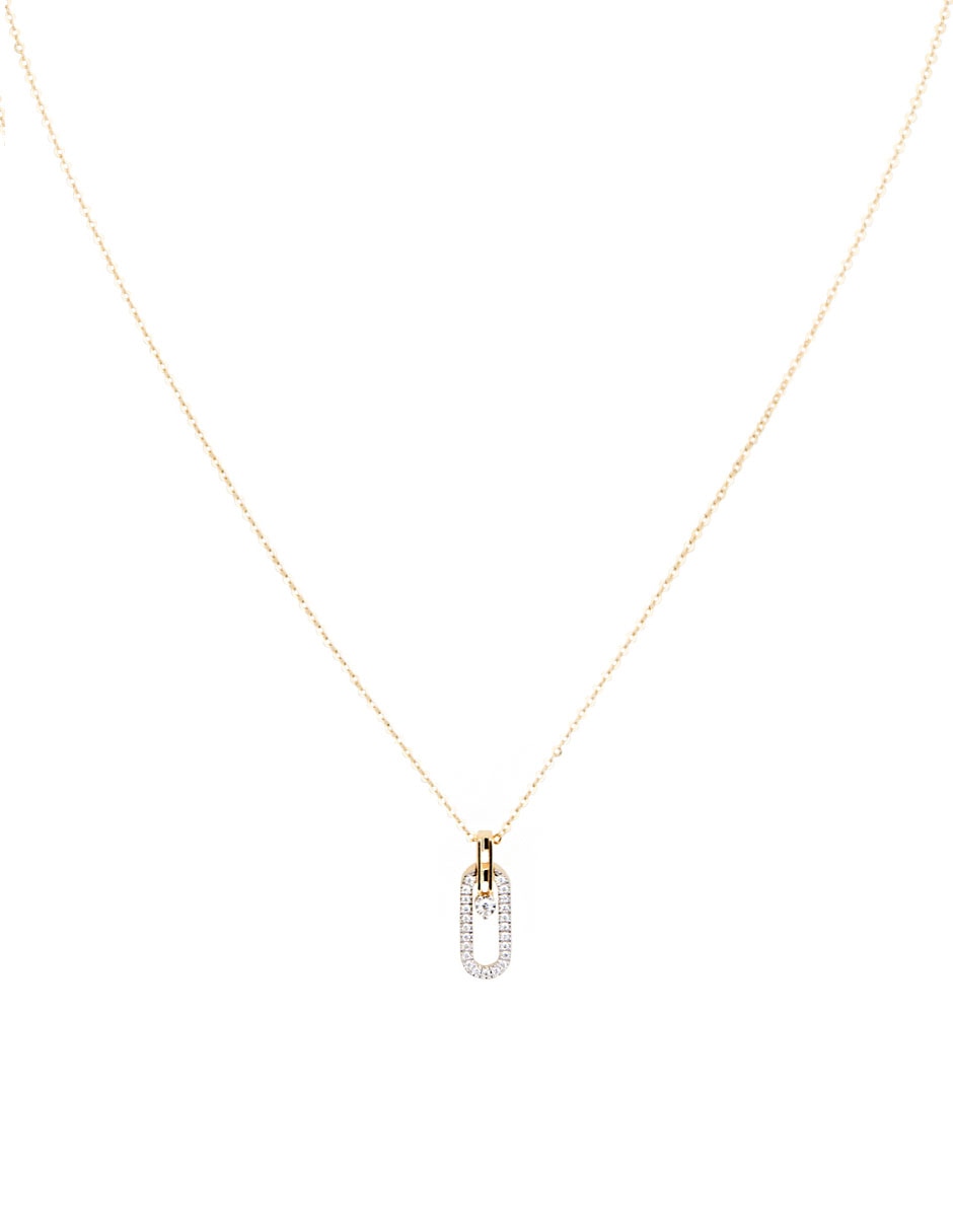 Collar ovalado de oro amarillo 14 K