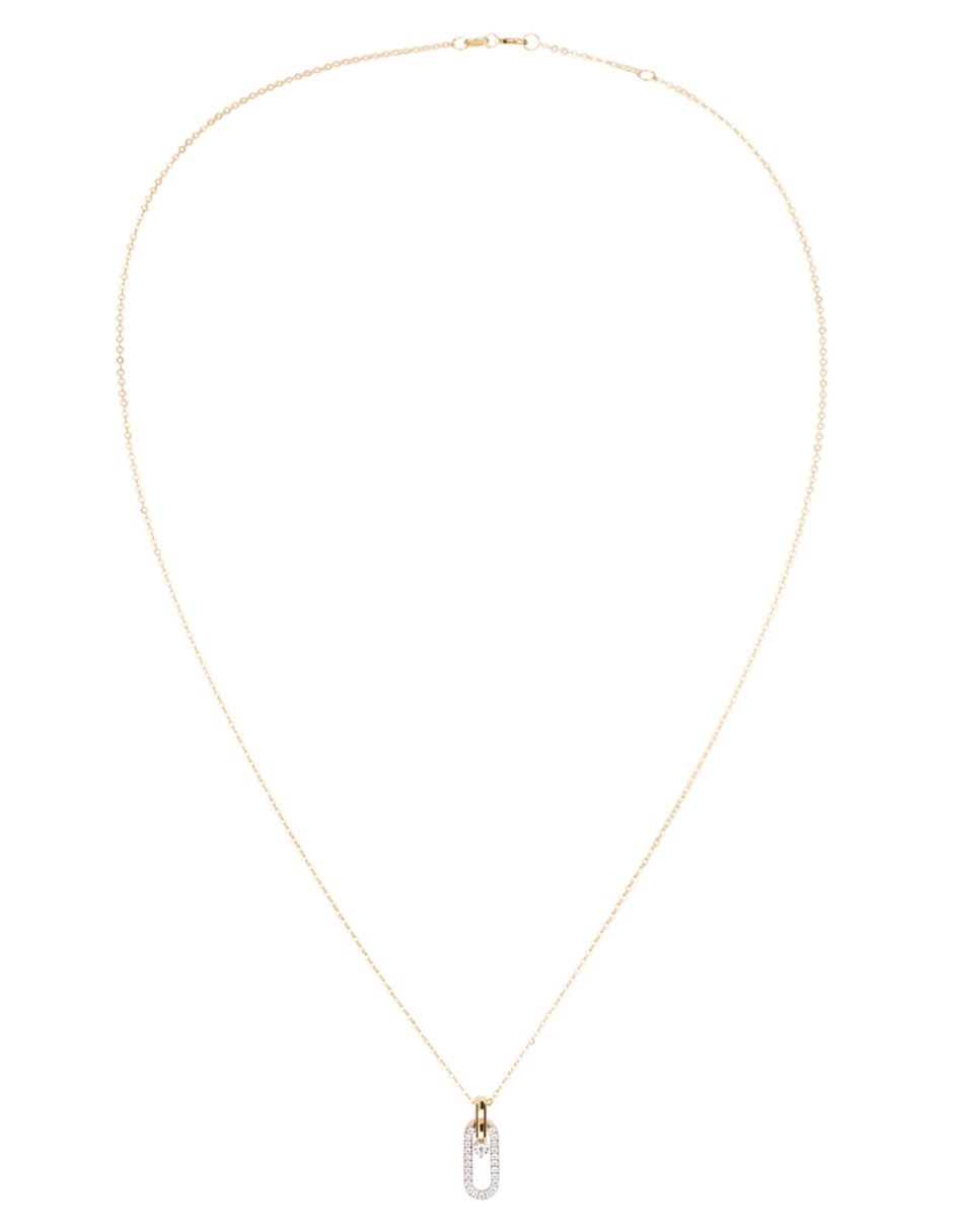 Collar ovalado de oro amarillo 14 K 2
