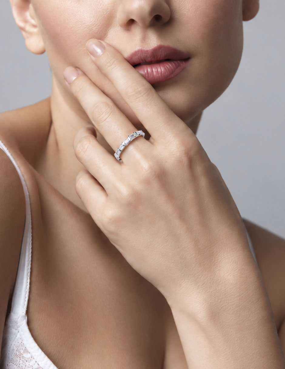 Argolla de Oro 14 K de diamante 4
