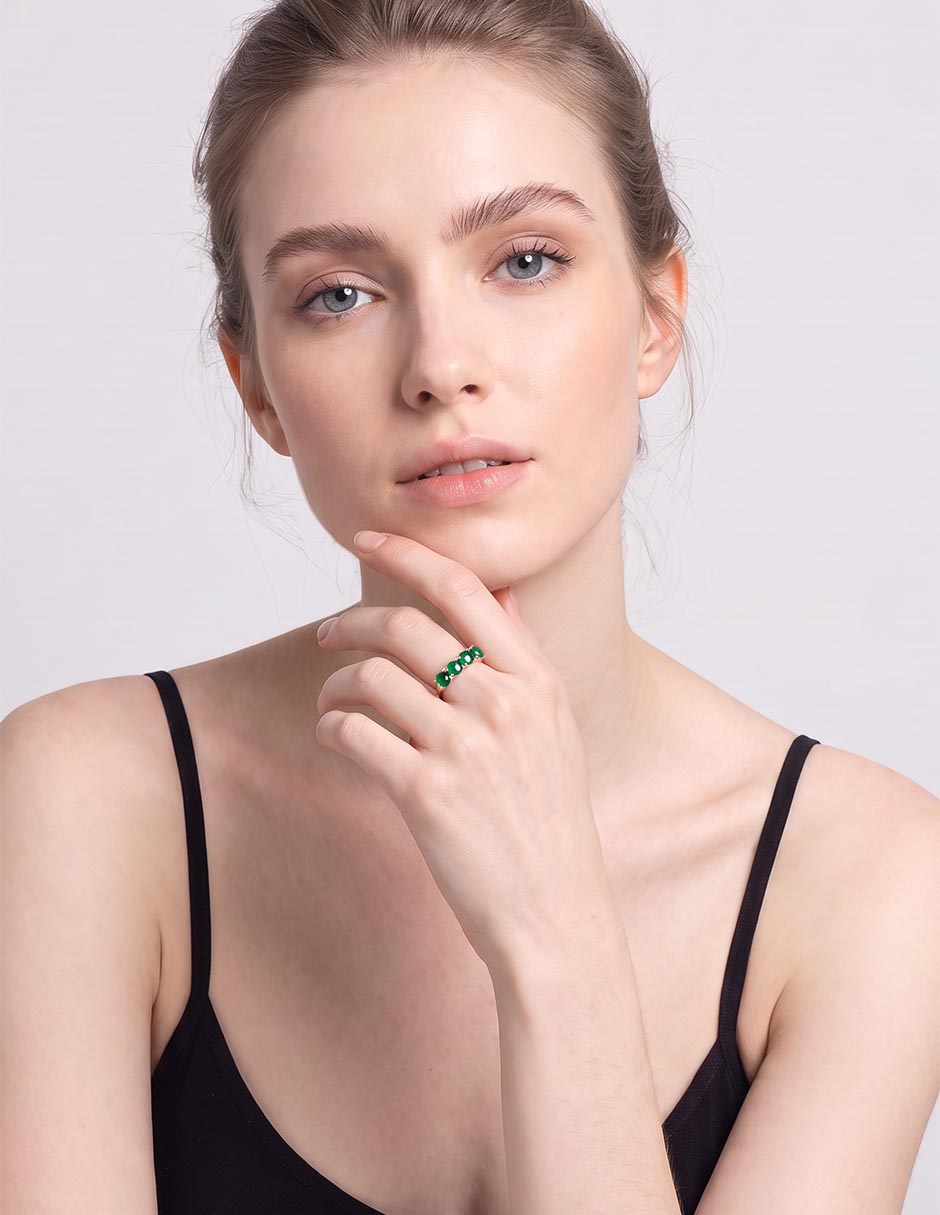 Anillo p 925 de plata zirconia baño de oro rosa 3