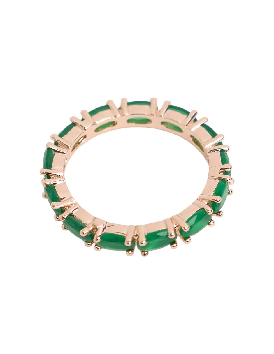 Anillo clásica p 925 de plata pavé