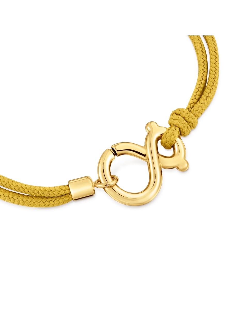 Pulsera de plata Infinity acabado baño de oro 5