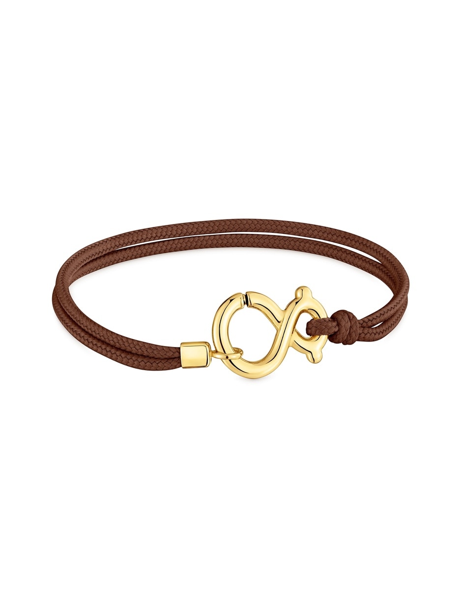 Pulsera de plata Infinity acabado baño de oro