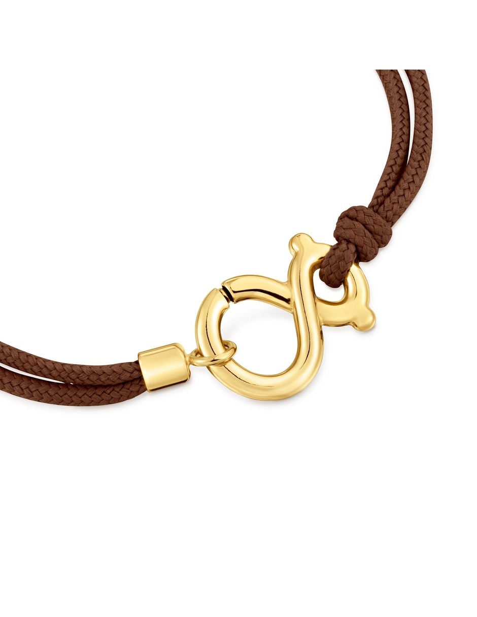 Pulsera de plata Infinity acabado baño de oro 4