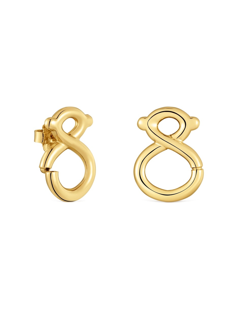 Arete individual tous infinity de plata con acabado baño de oro Arete individual tous infinity de plata con acabado baño de oro
