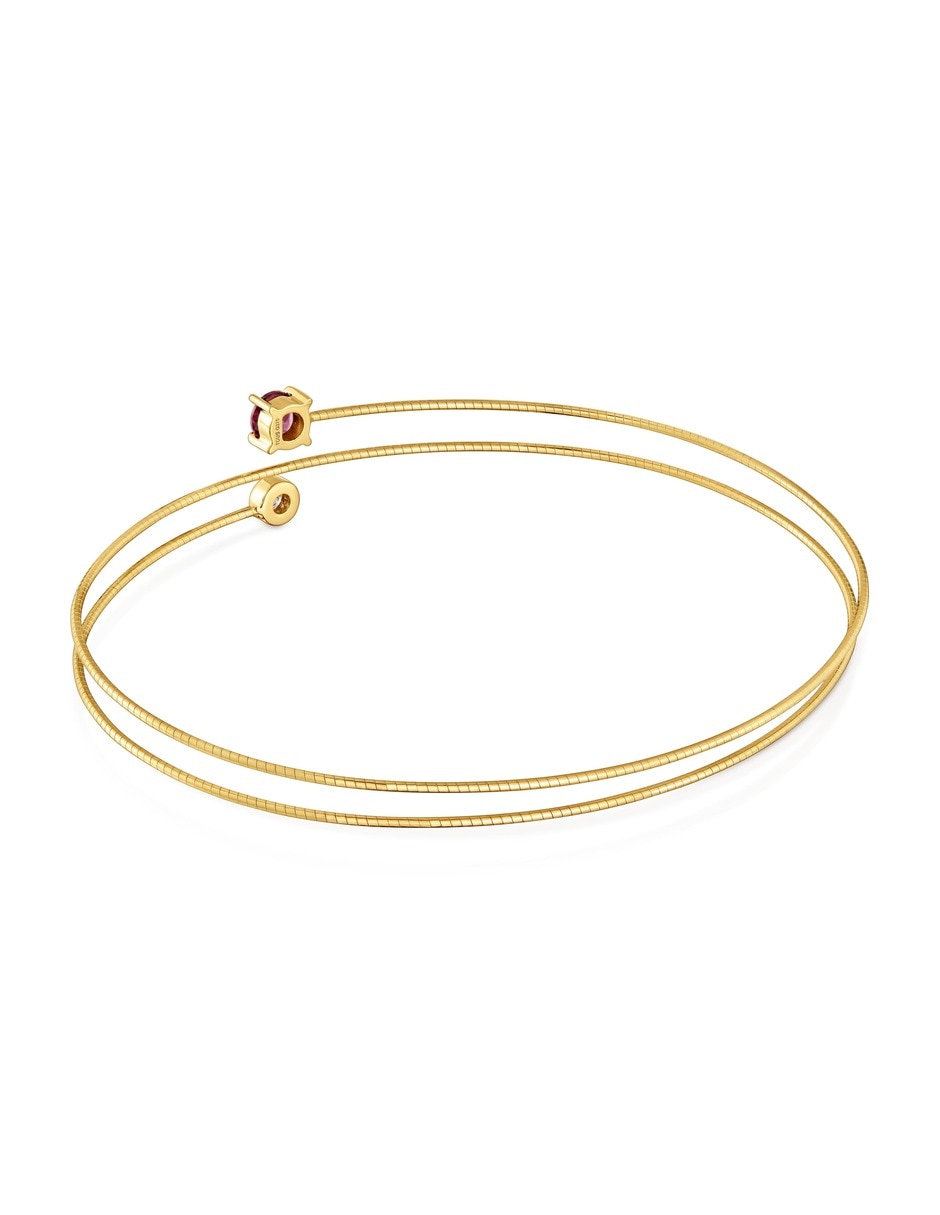 Pulsera de oro amarillo con diamante 9 K Bucle