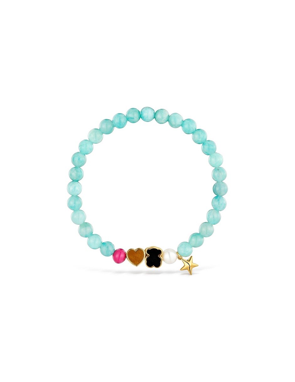 Pulsera con ojo de tigre Tous Eureka acabado baño de oro 18 K 5