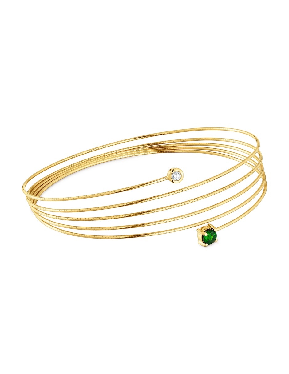 Pulsera de oro amarillo con diamante 9 K Tous Bucle