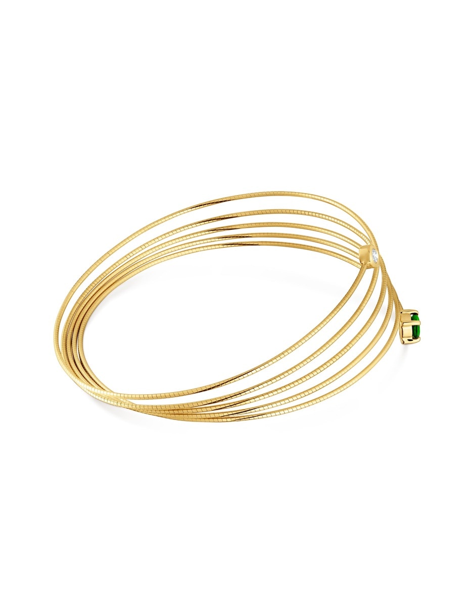 Pulsera de oro amarillo con diamante 9 K Tous Bucle 5