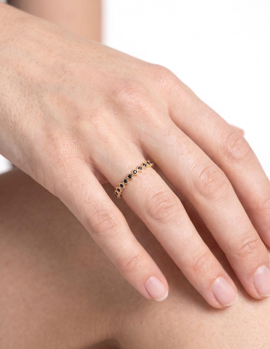 Broqueles de oro 14 k con acabado esmaltado imitación rubí 4