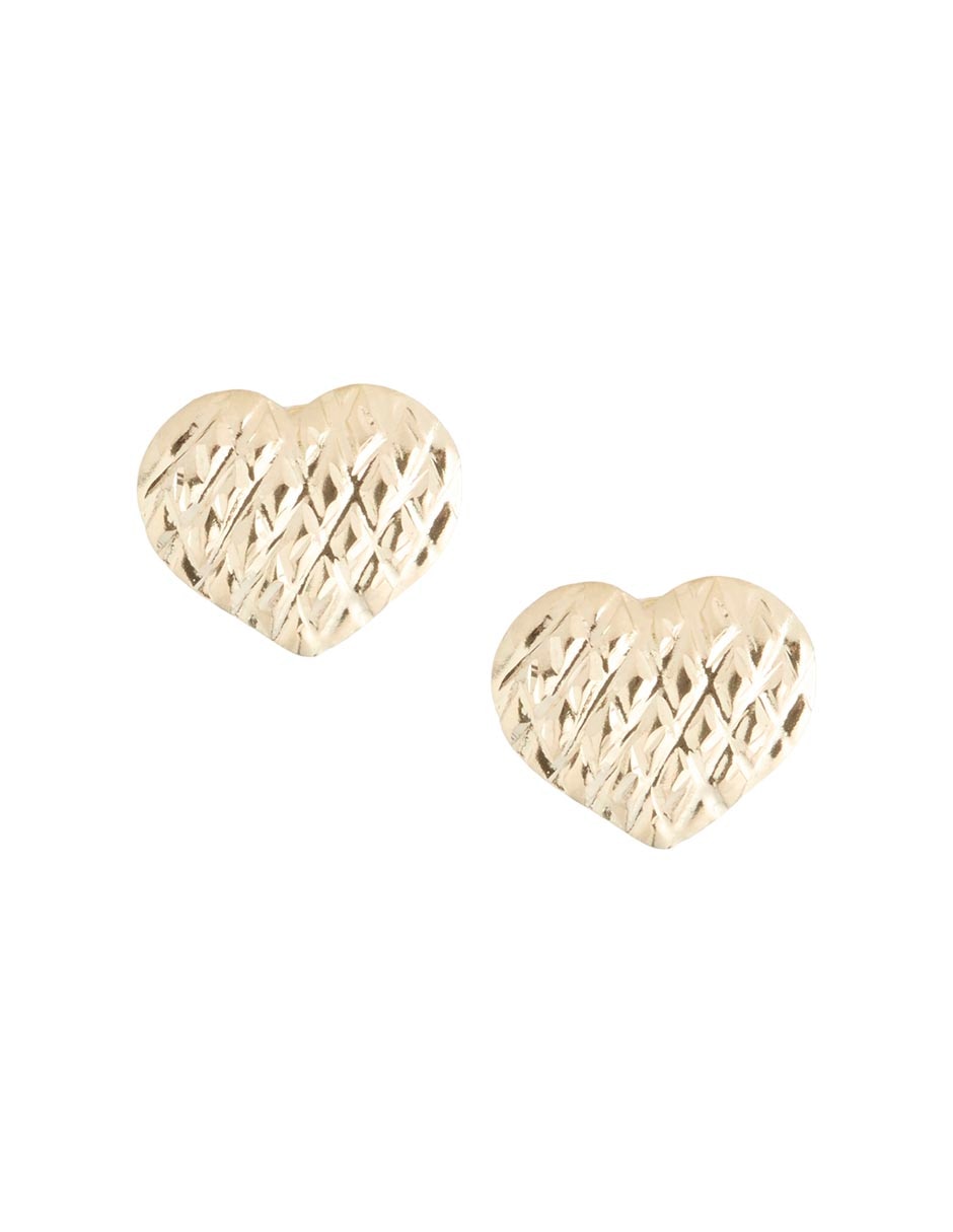 Broqueles de oro 14 k con acabado esmaltado imitación rubí