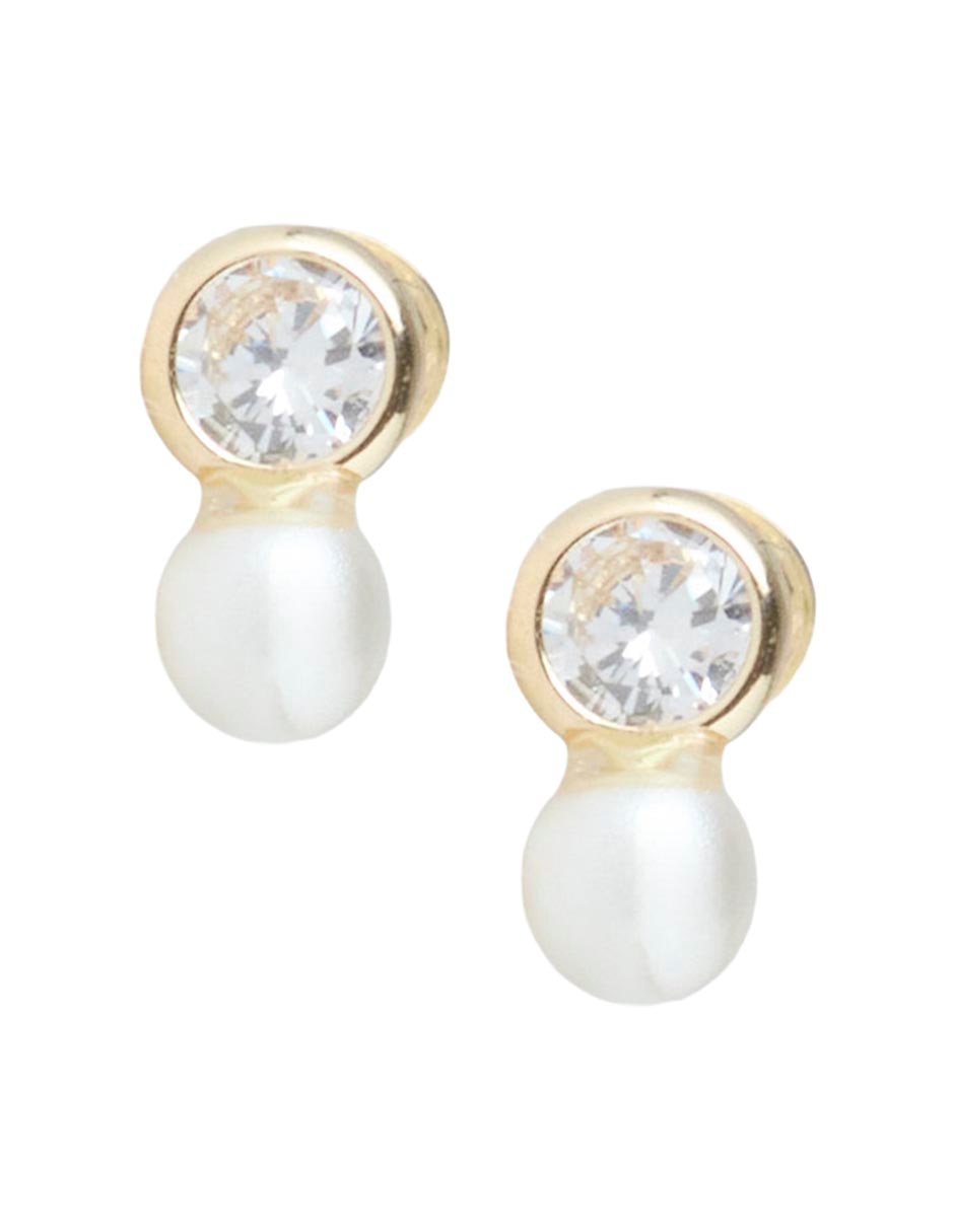 Broqueles de oro 14 k con acabado esmaltado imitación rubí Broqueles de oro 14 k con acabado esmaltado imitación rubí