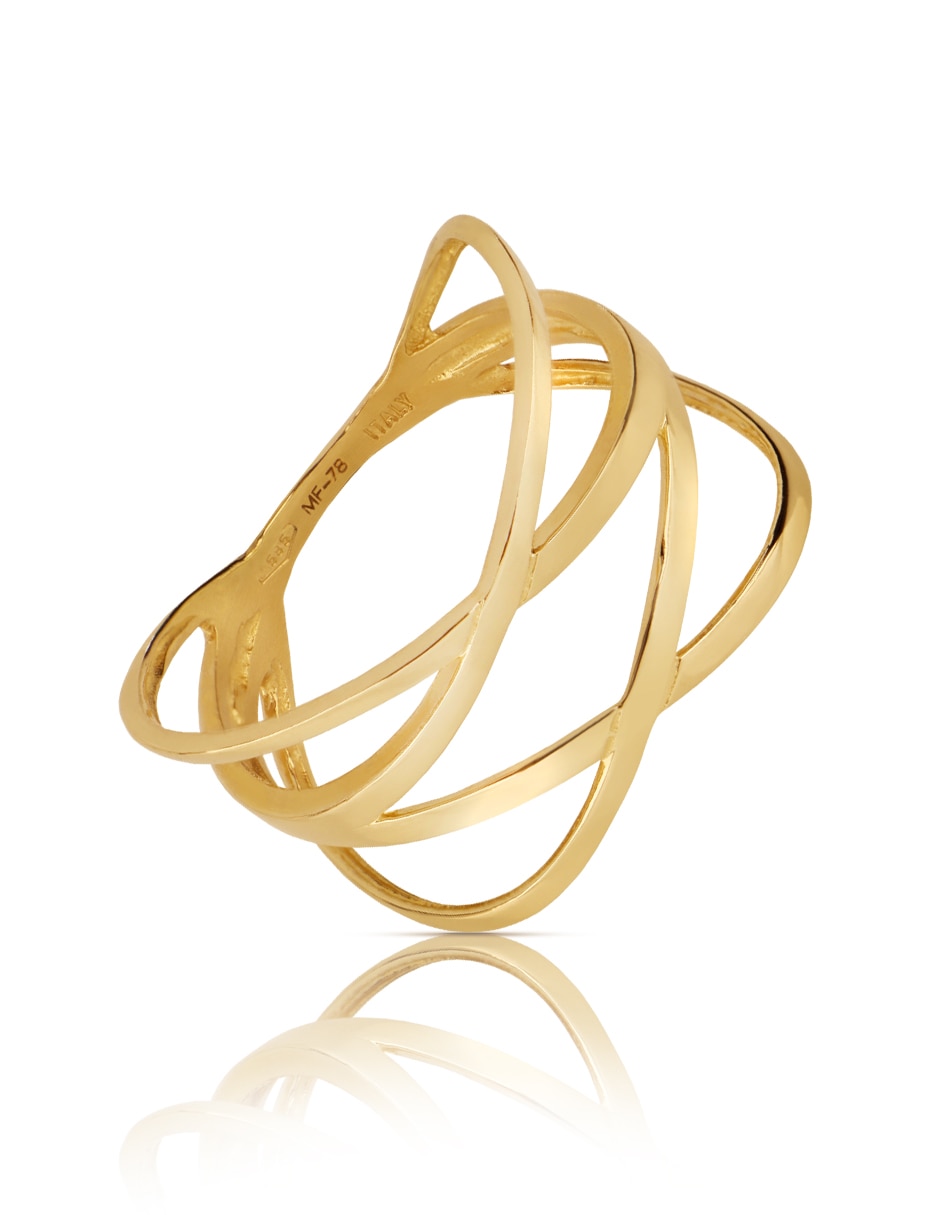 Anillo Dinasti 14 K de oro amarillo liso 4