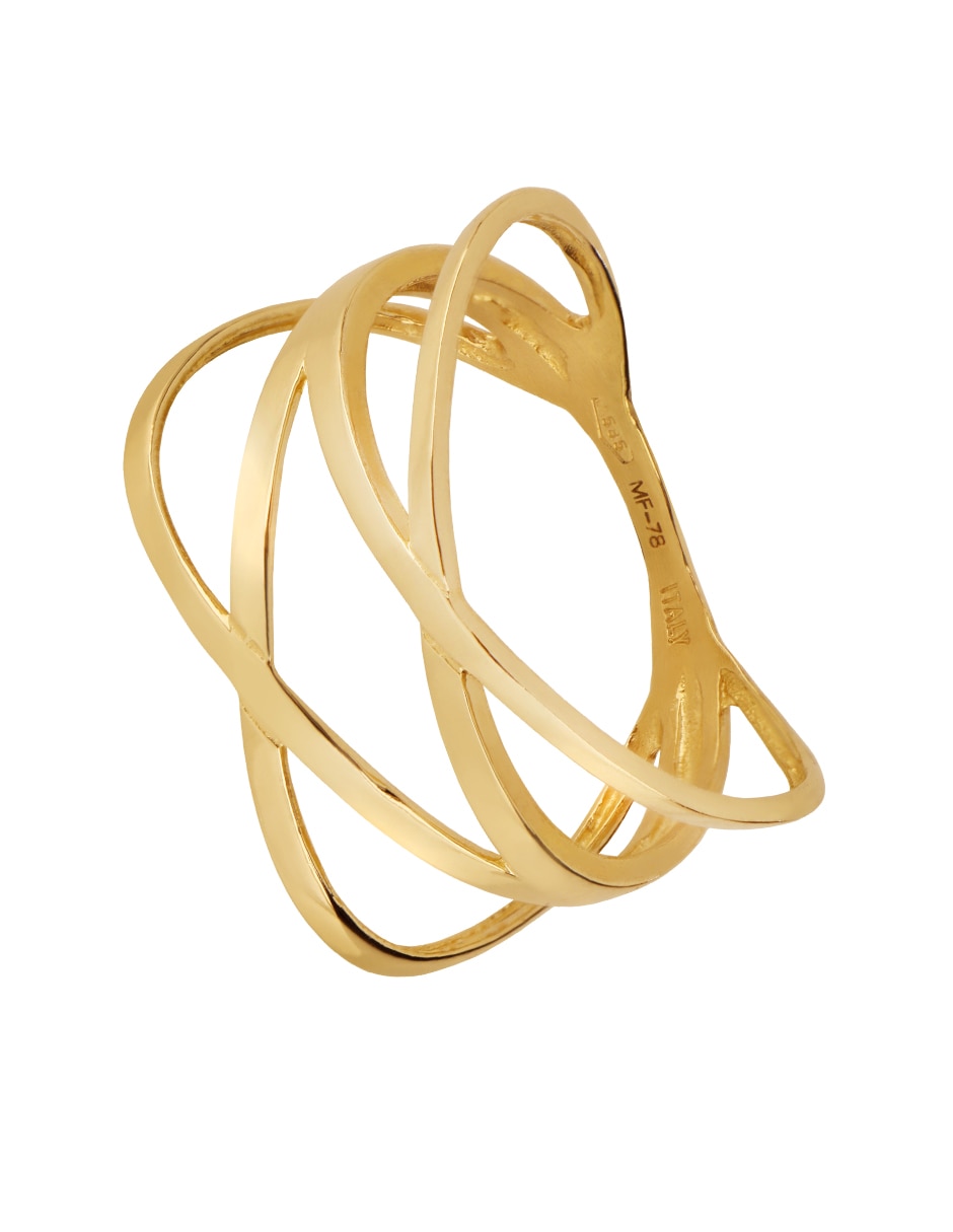 Anillo Dinasti 14 K de oro amarillo liso 3
