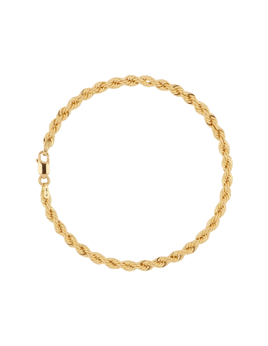 Pulsera de oro amarillo 14 K acabado liso Pulsera de oro amarillo 14 K acabado liso