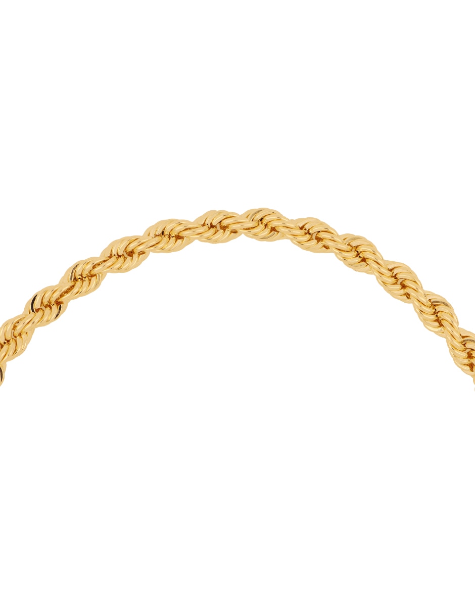 Pulsera de oro amarillo 14 K acabado liso 3