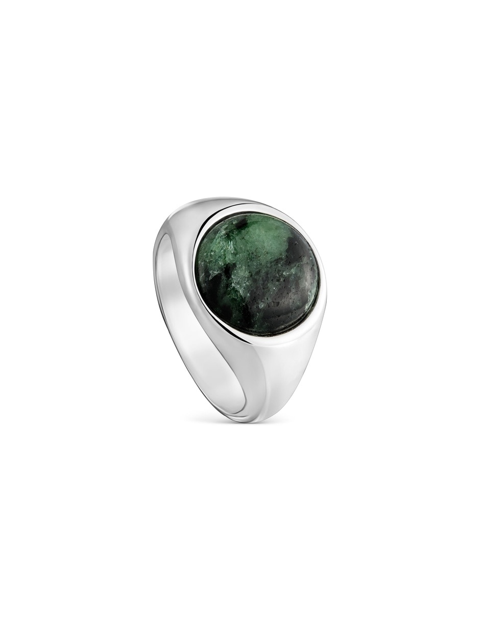Anillo semipreciosas plateado