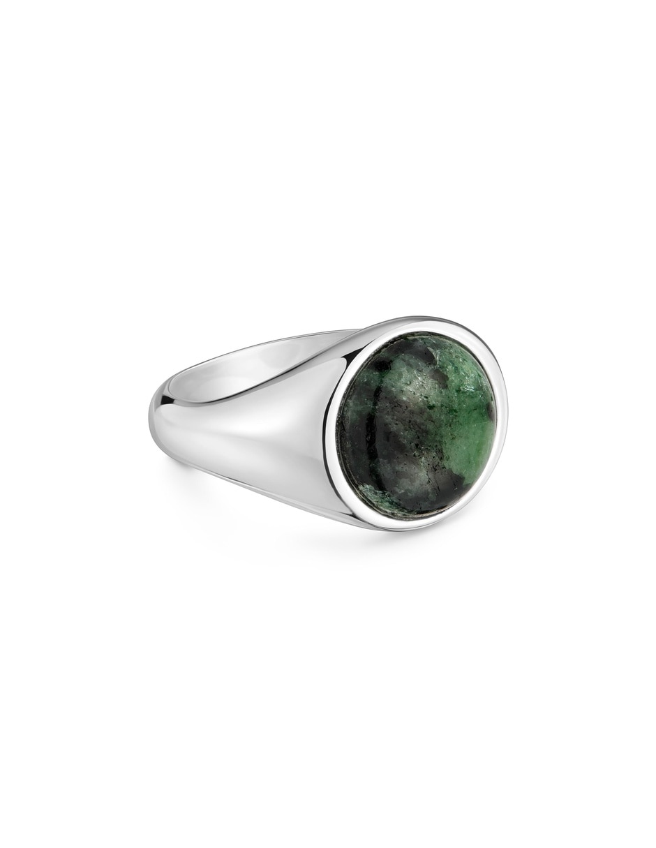 Anillo semipreciosas plateado 3