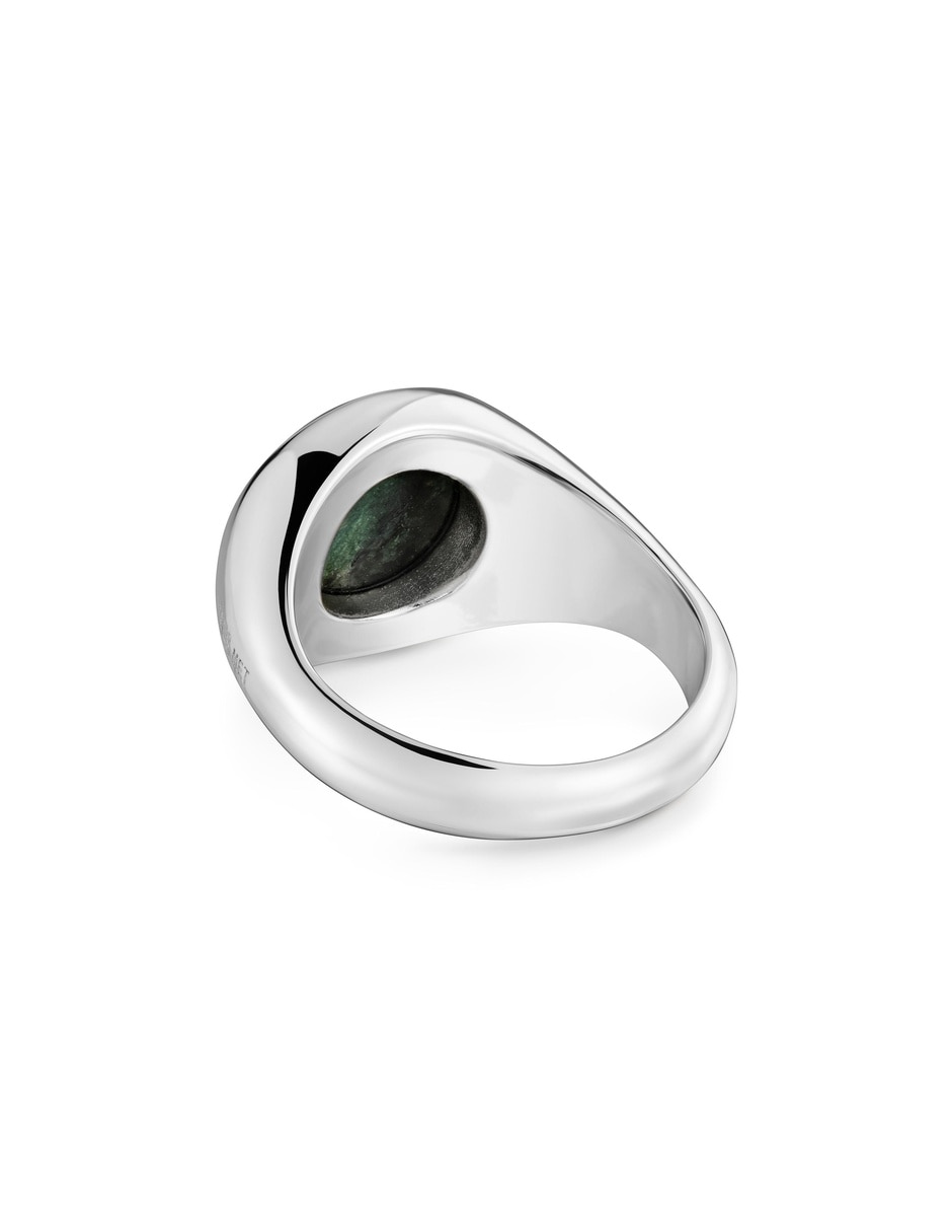 Anillo semipreciosas plateado 2