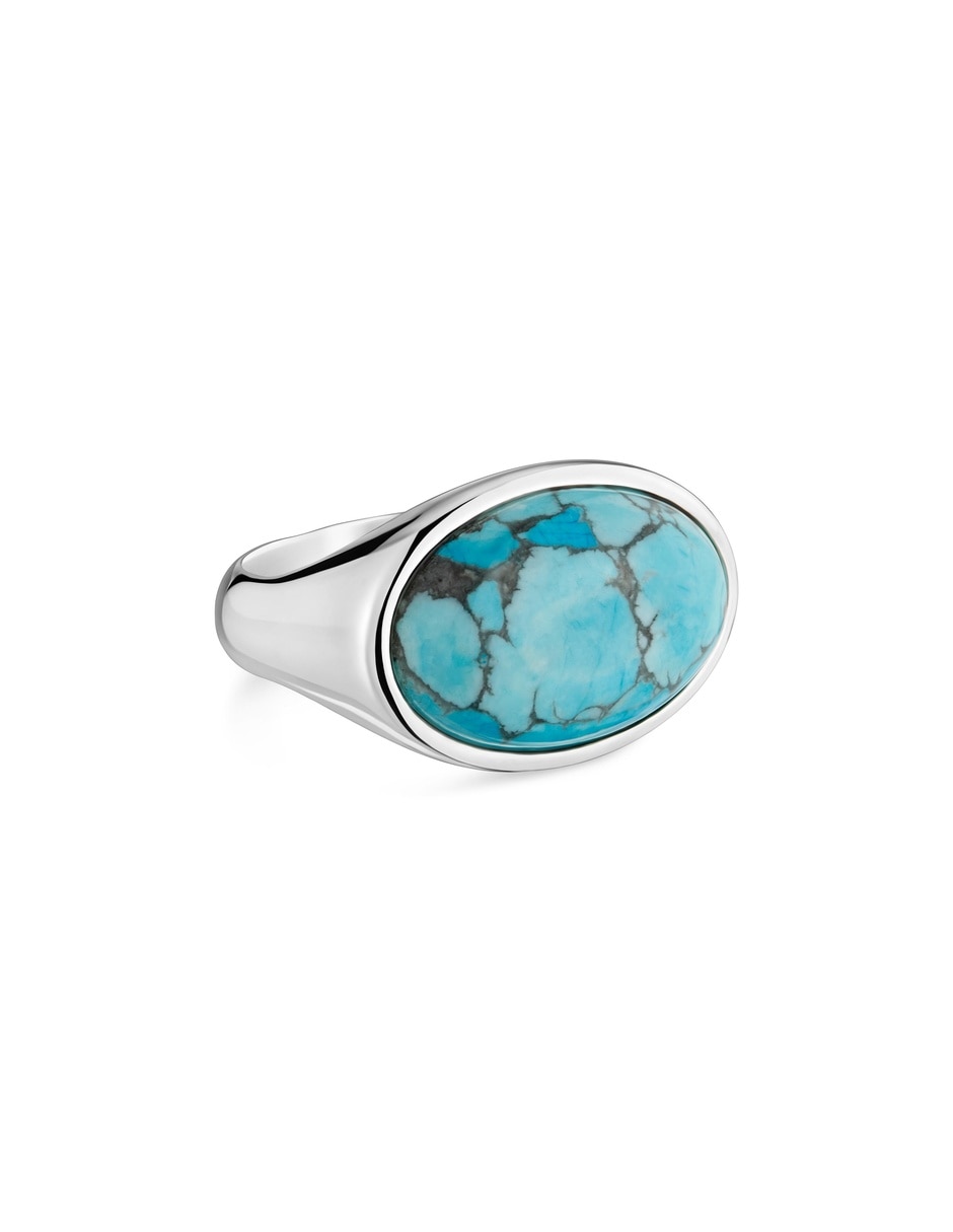 Anillo semipreciosas plateado 3