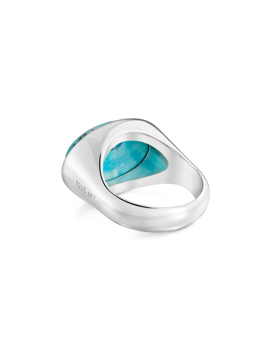 Anillo semipreciosas plateado 2
