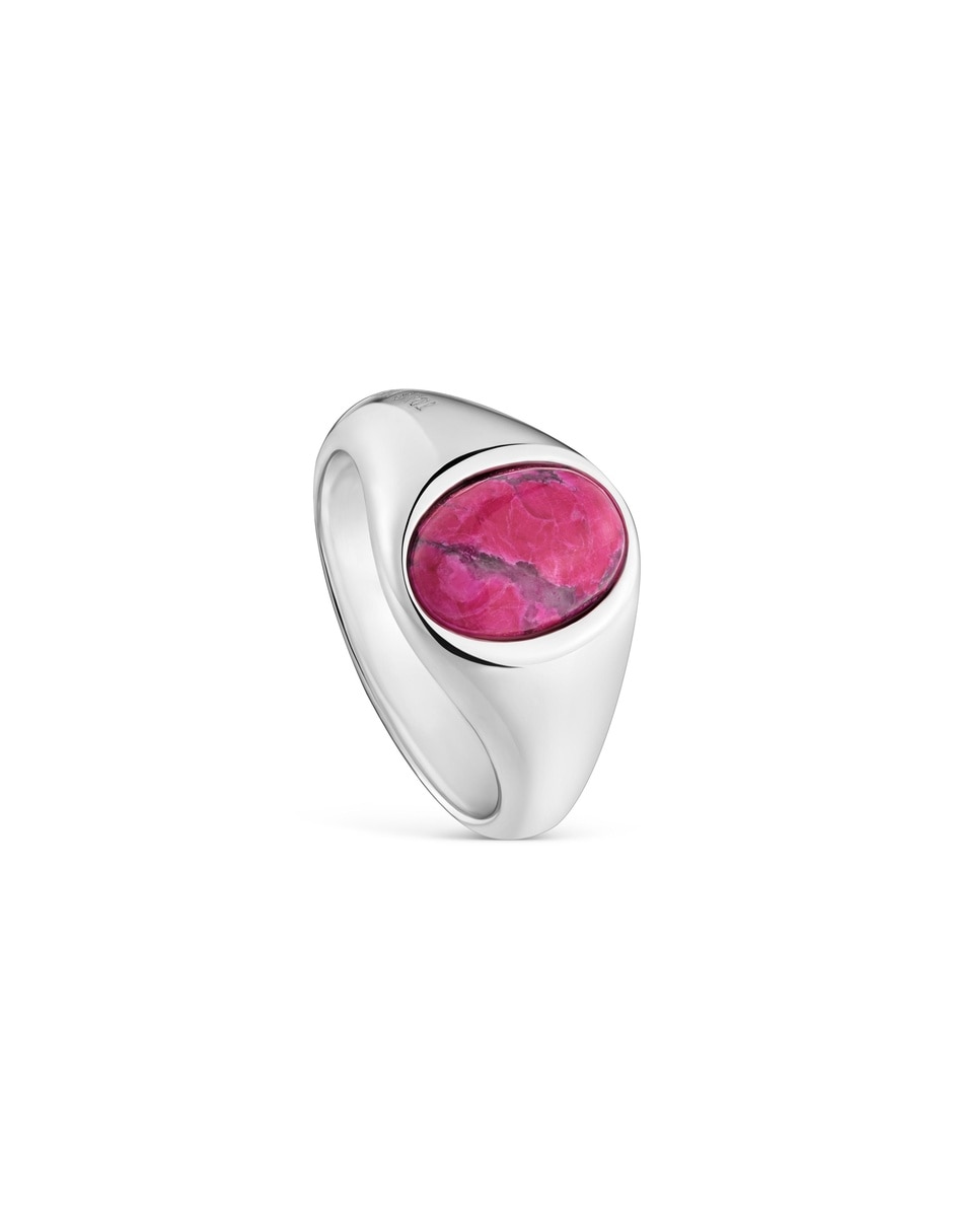 Anillo semipreciosas plateado