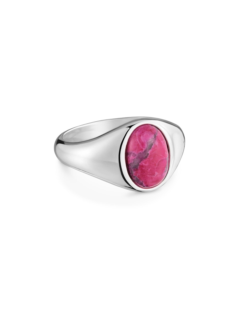 Anillo semipreciosas plateado 3