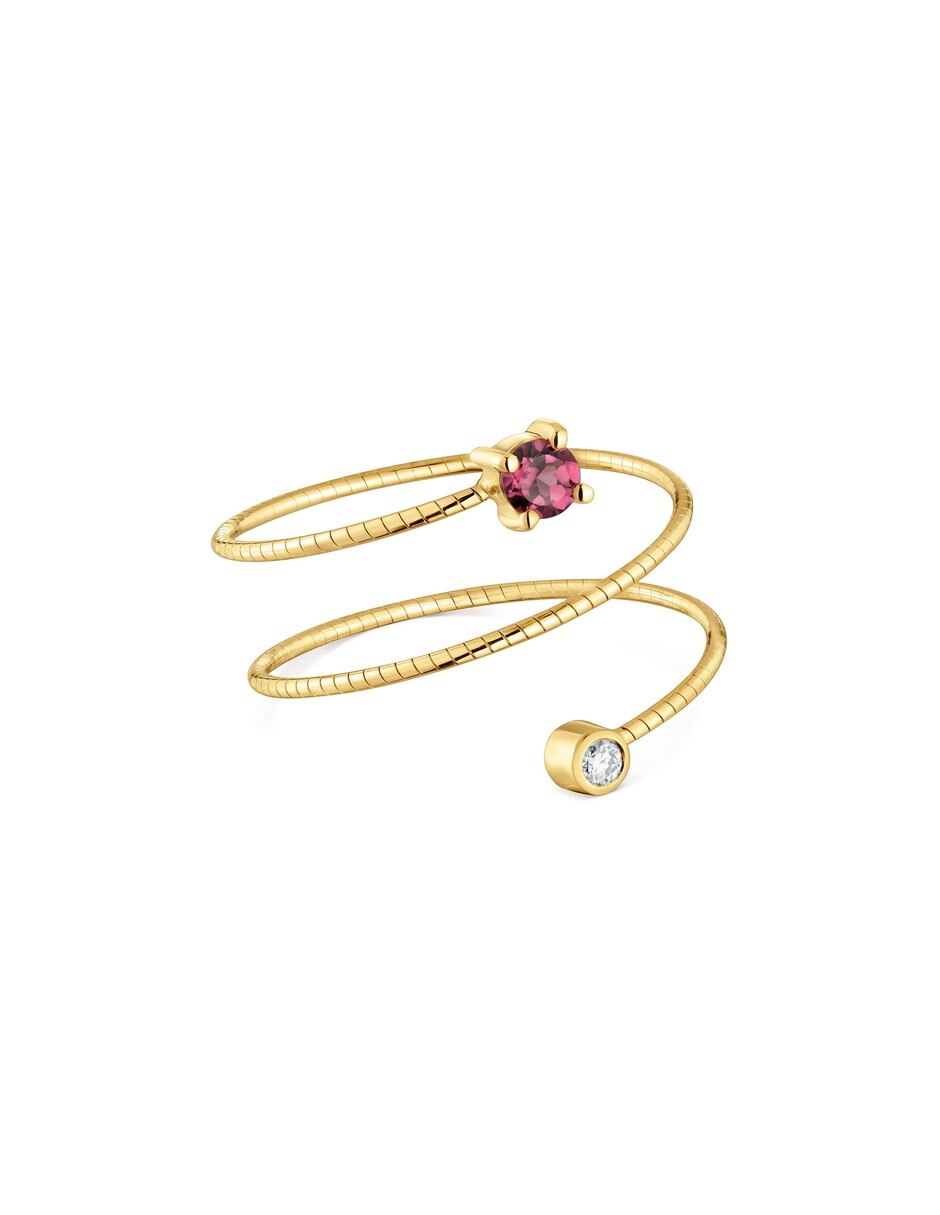 Anillo 9 k de oro amarillo diamante 5