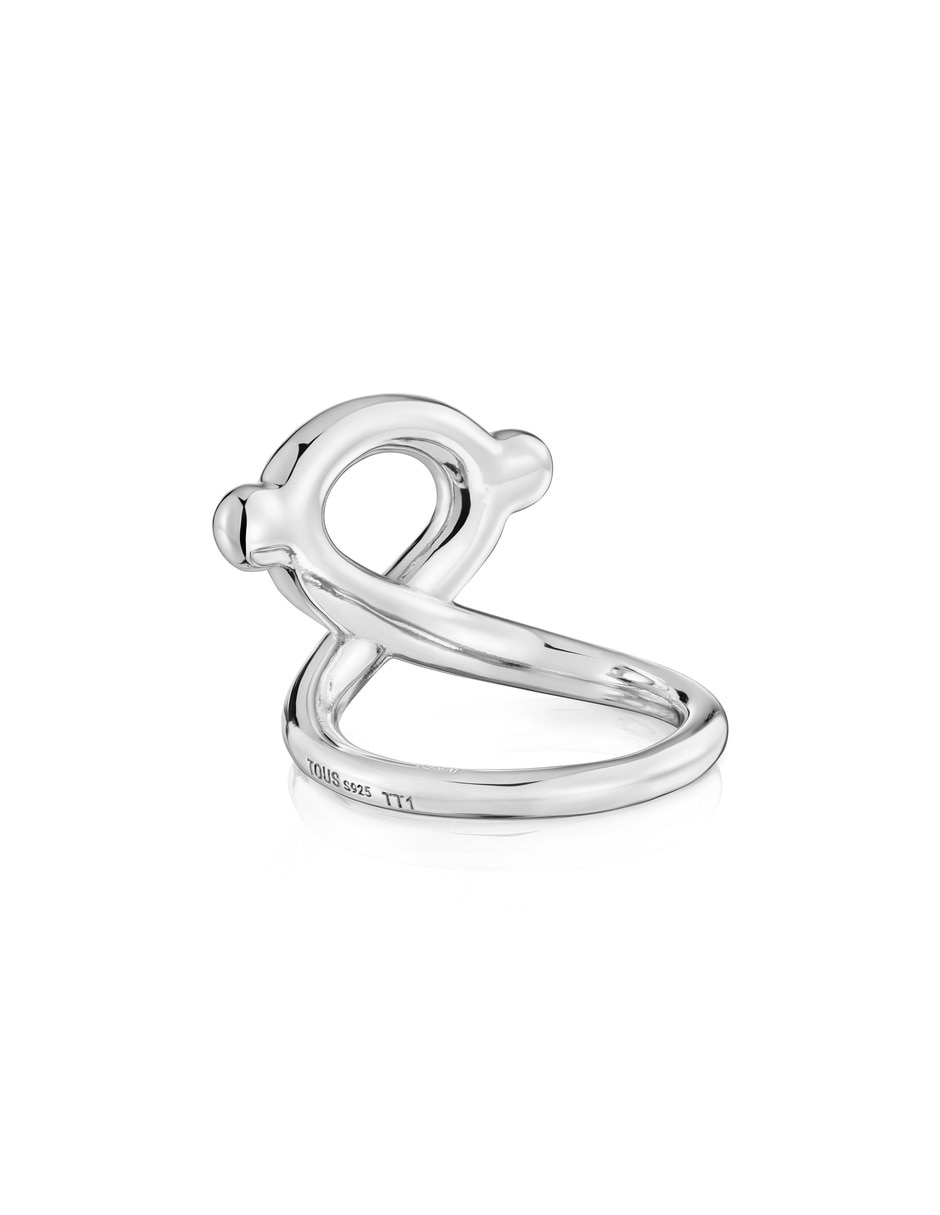 Anillo de oso 18 k de plata