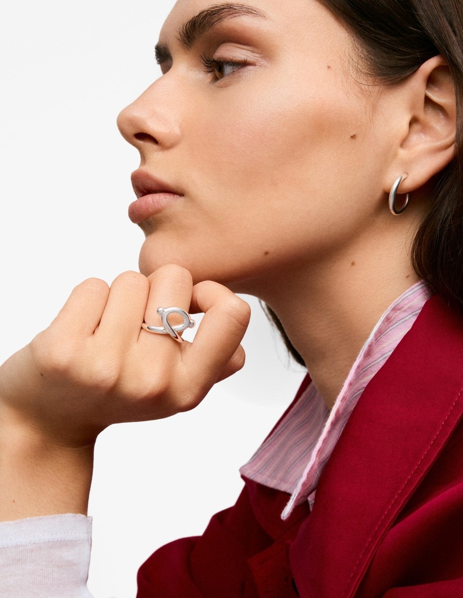 Anillo de oso 18 k de plata