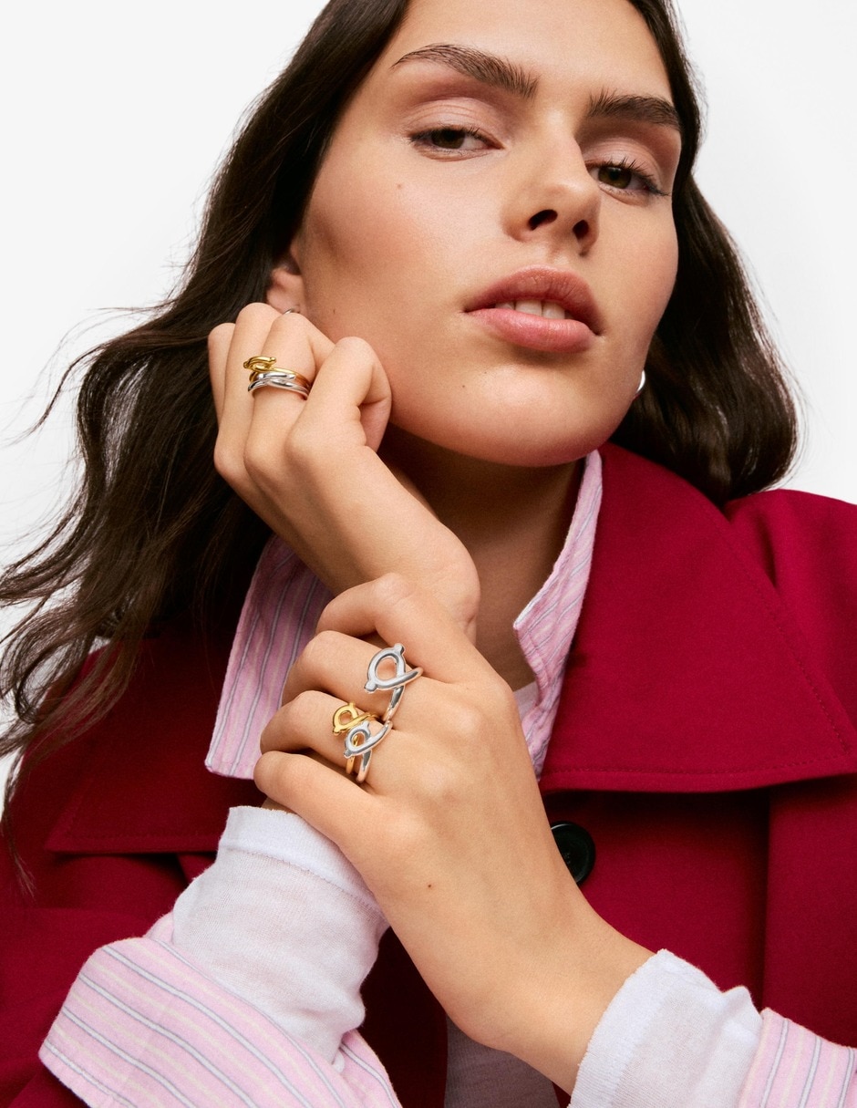 Anillo de oso 18 k de plata