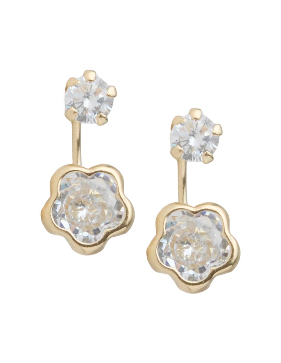 Broqueles de oro 14 k con acabado esmaltado imitación rubí Broqueles de oro 14 k con acabado esmaltado imitación rubí