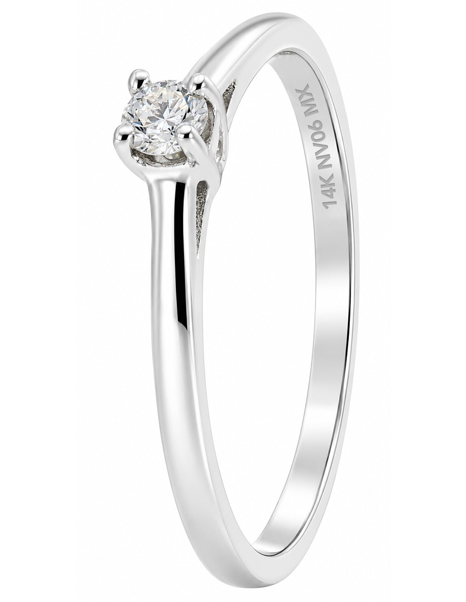 Solitario de 14 k diamante 3
