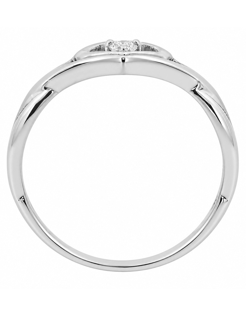 Anillo promesa oro bco 14k bte 0.05ct 3