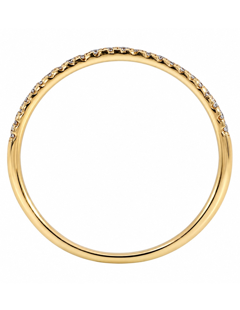 Anillo 14 k de oro amarillo diamante brillante 3