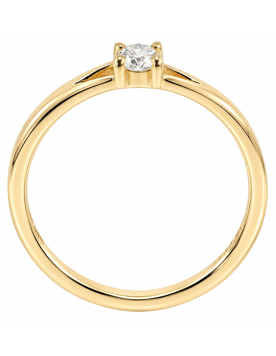 Anillo solitario oro allo 14k bte 0.20c 3