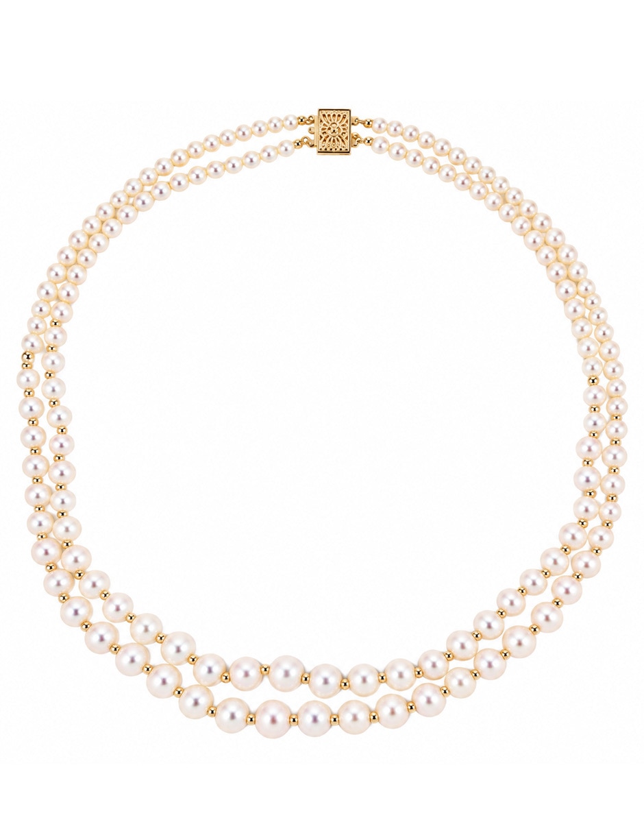Collar de varios hilos de oro amarillo 14 k