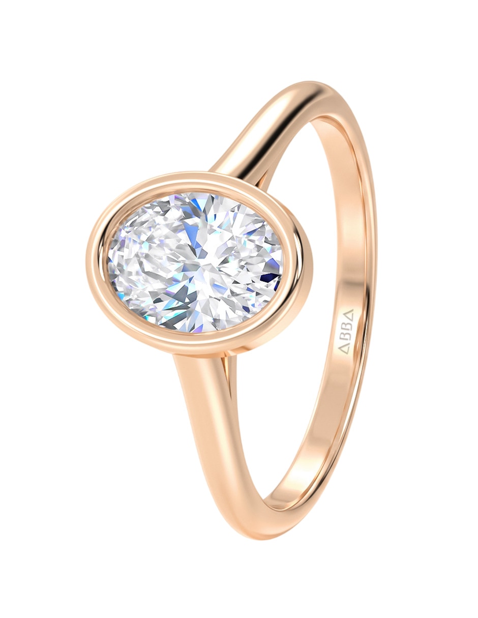 Anillo de compromiso de oro 14 k moissanita 3