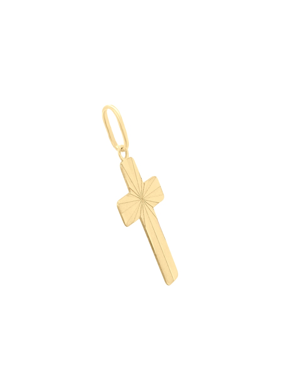 Colgante y dije de cruz divinidad de oro amarillo 14 k 2