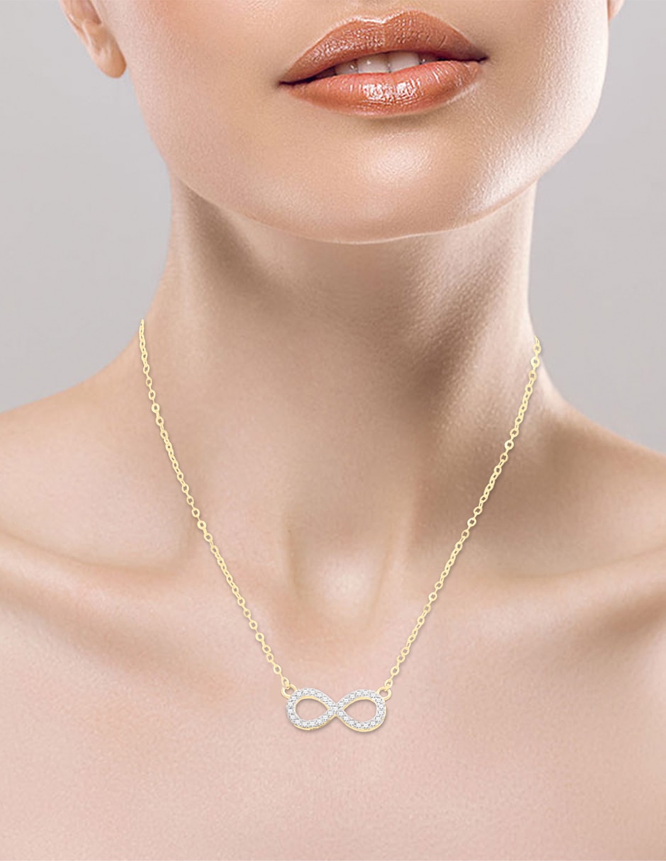 Gargantilla perpetuo de oro amarillo 14 k 2
