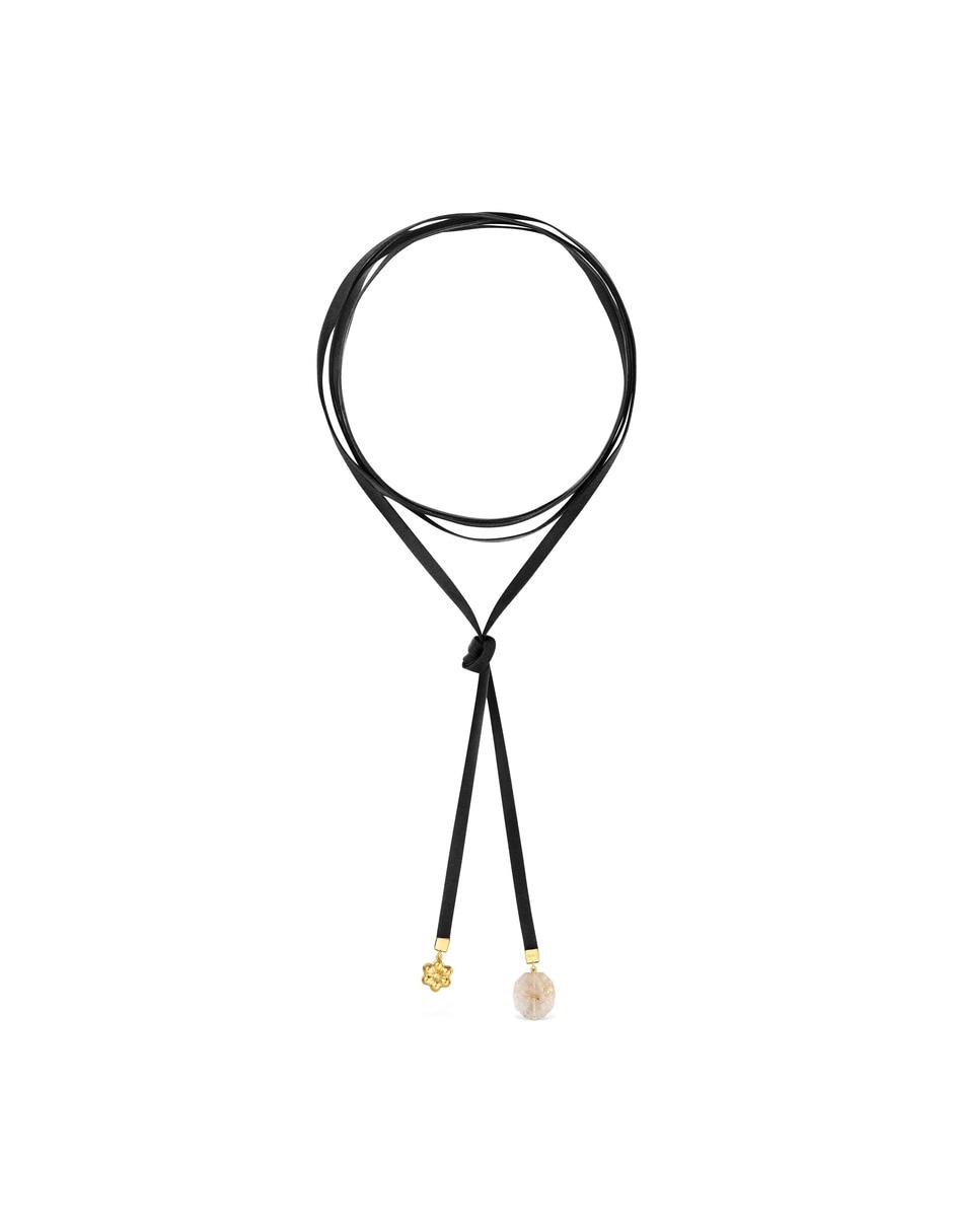 Collar bold motif de plata 18 k 6