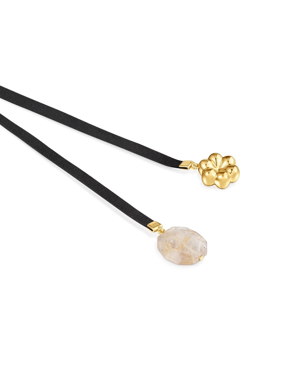 Collar bold motif de plata 18 k 5