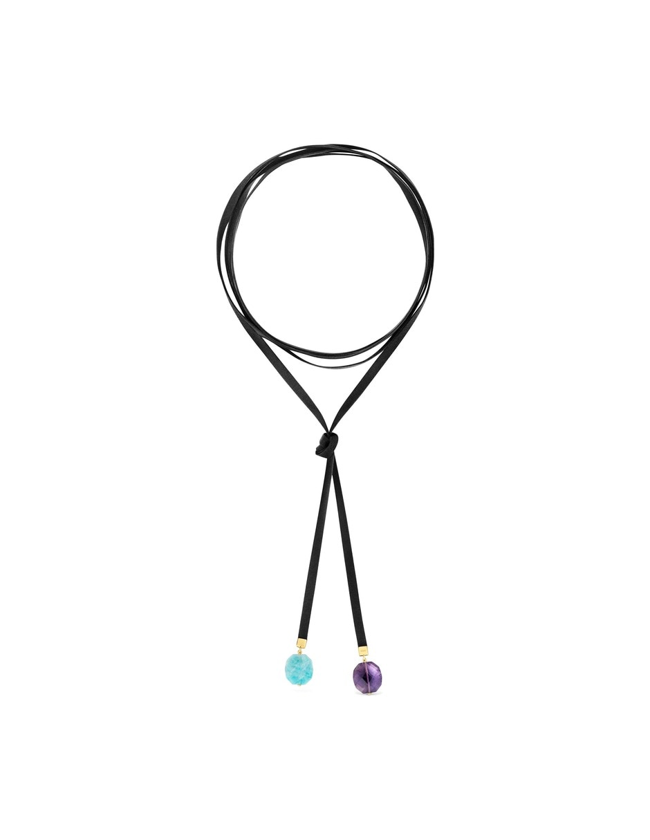 Collar bold motif de plata 18 k 6