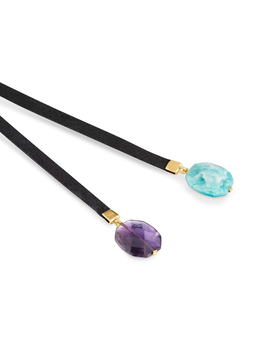 Collar bold motif de plata 18 k 5