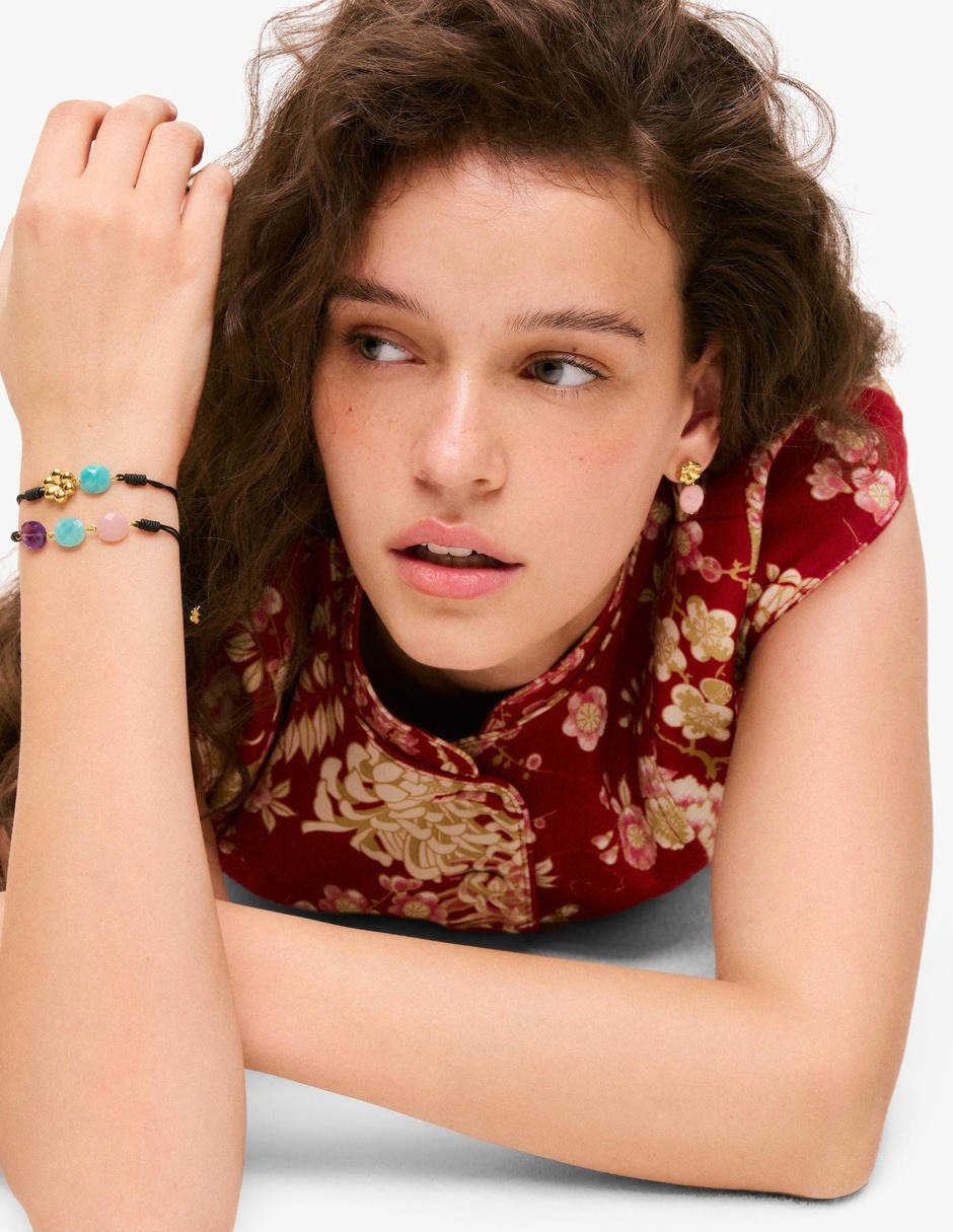 Pulsera de plata con amatista 18 k bold motif 3