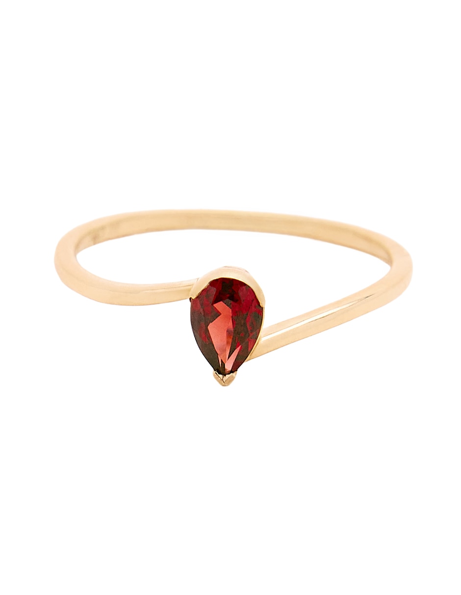 Anillo 14 k de oro amarillo semipreciosas pulido Anillo 14 k de oro amarillo semipreciosas pulido