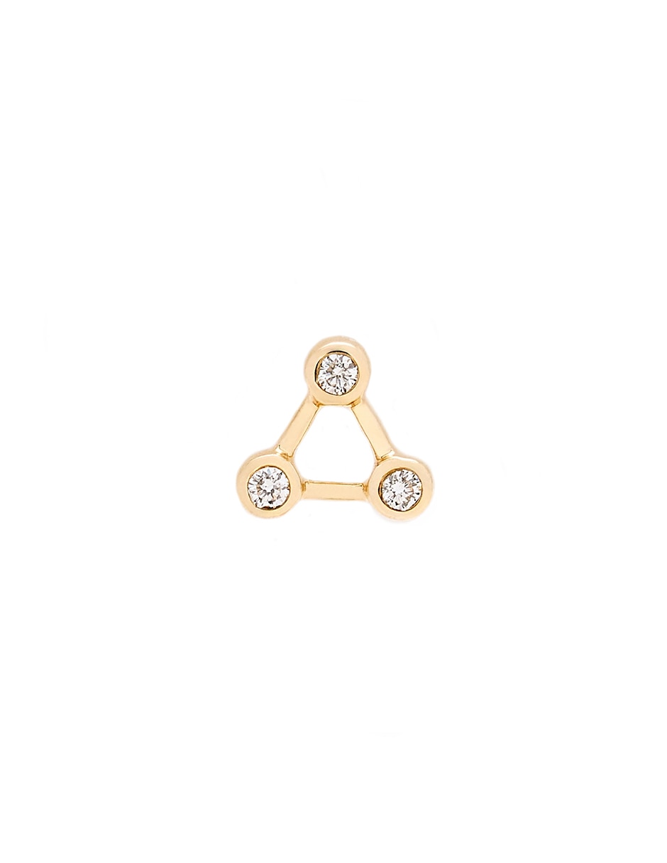 Piercing de oro amarillo 14 k con acabado pulido diamante