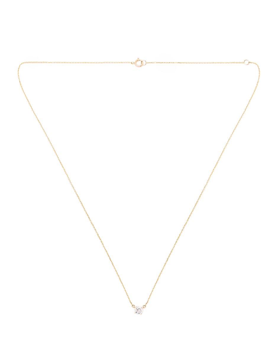 Collar con dije de oro amarillo 14 k 2