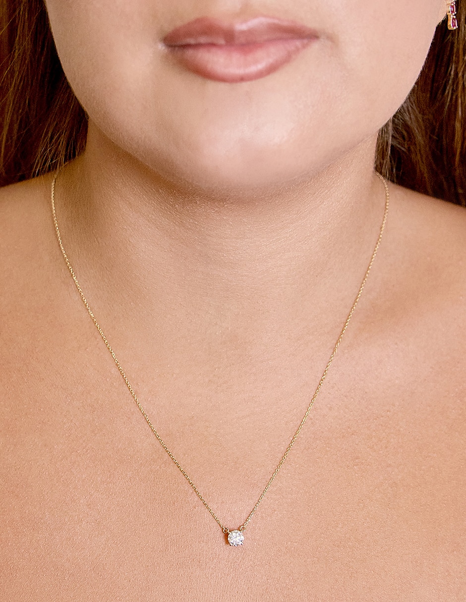 Collar con dije de oro amarillo 14 k 3